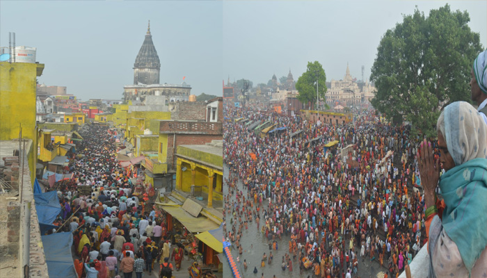 अयोध्या: जन्मोत्सव के साक्षी बनने को आतुर श्रद्धालु, भोर से ही सरयू तट पर उमड़ा आस्था का सैलाब