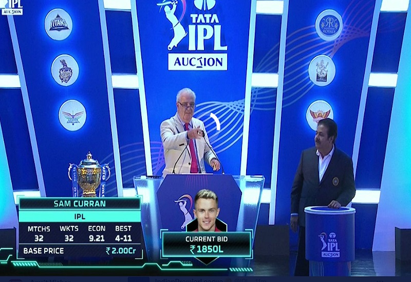 IPL 2023 Auction : सबसे महंगे बिके Sam Curran, कैमरन ग्रीन और बेन स्टोक्स की भी चांदी...देखें लिस्ट