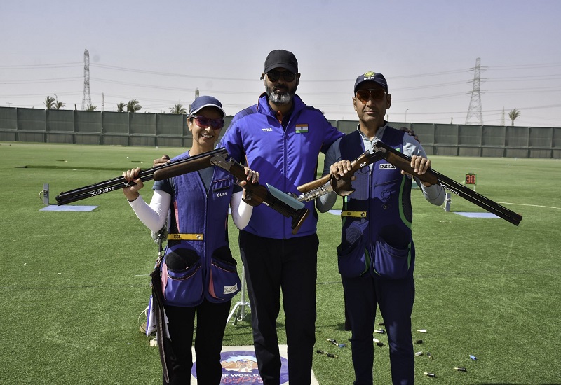 ISSF World Cup:  भारतीय निशानेबाज मैराज और गनीमत का जलवा, विश्व कप में जीता मिश्रित टीम स्कीट स्वर्ण 