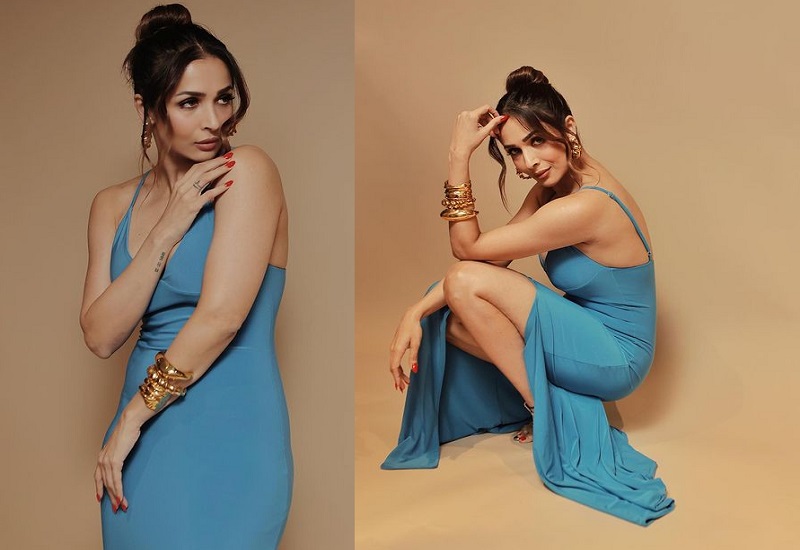 Malaika Arora Photos : ब्लू ड्रेस में मलाइका अरोड़ा का गॉर्जियस लुक, फ्लॉन्ट किया कर्वी फिगर...अदाएं देख फैंस हुए घायल