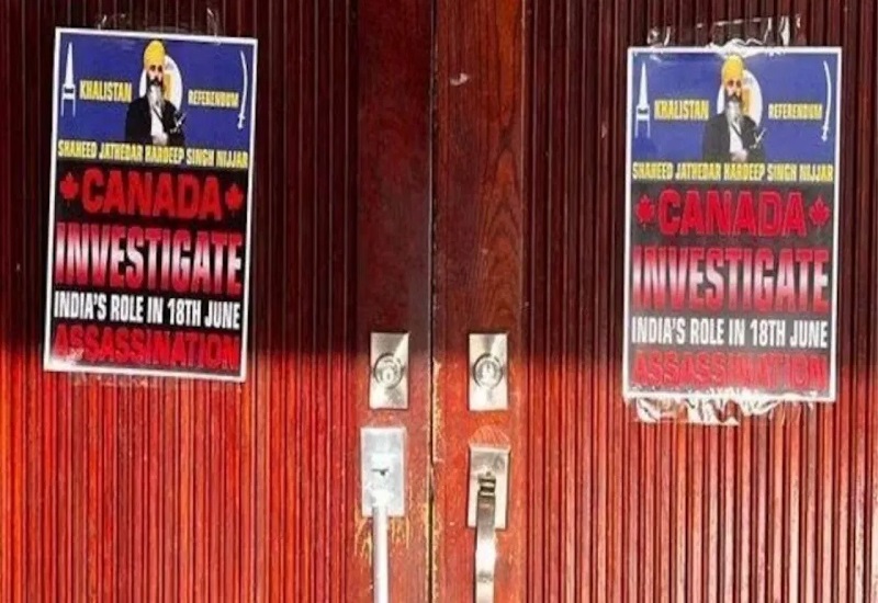 कनाडा : फिर हिंदू मंदिर में खालिस्तानी समर्थकों ने की तोड़फोड़, लगाए पोस्टर... CCTV में कैद हुई घटना