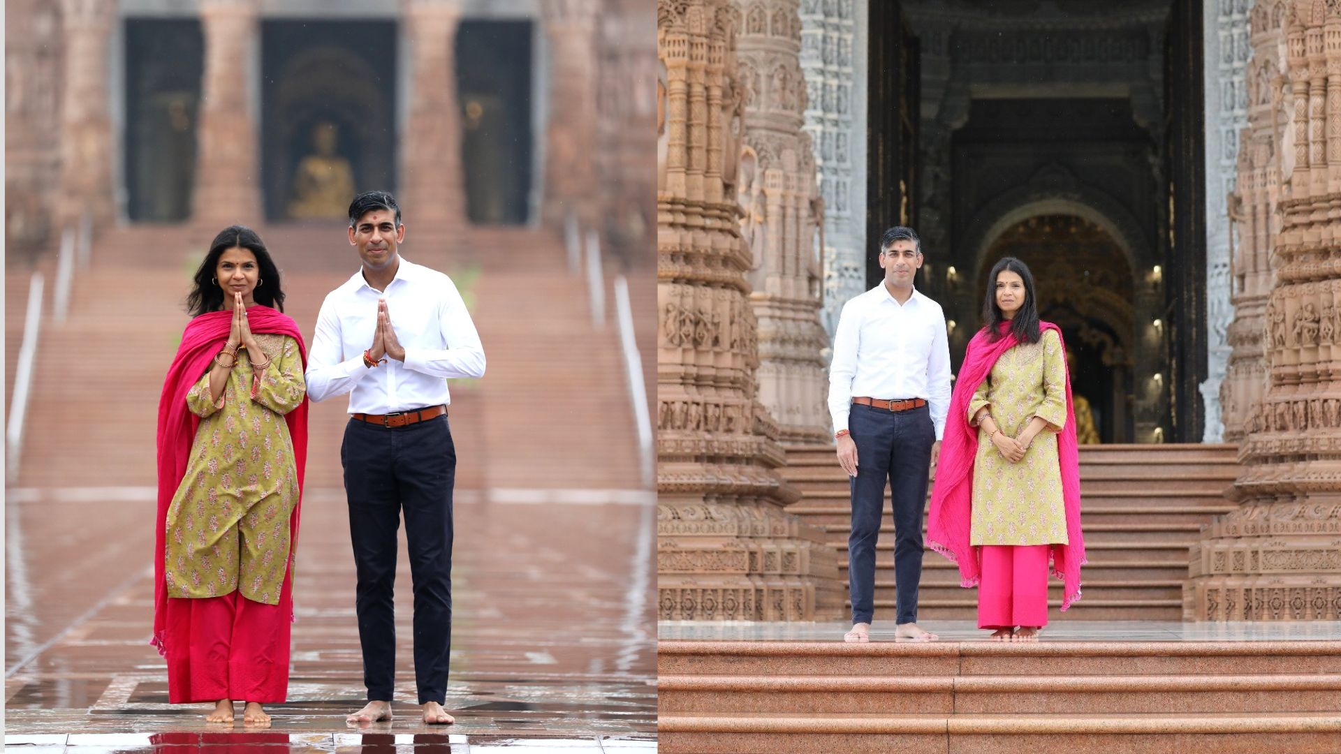 G20 Summit 2023: ब्रिटेन के प्रधानमंत्री ऋषि सुनक ने Akshardham Mandir में टेका माथा, पत्नी अक्षता संग ऐसे की पूजा, देखें PHOTOS