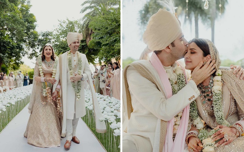 Parineeti-Raghav Wedding Photos : राघव चड्ढा की दुल्हनिया बनीं परिणीति ने बटोरी लाइमलाइट, बोलीं- एक दूसरे के बिना हम नहीं जी सकते