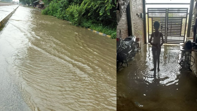 बाराबंकी: यत्र तत्र सर्वत्र पानी ही पानी, 8 घंटे की मूसलाधार बारिश से जनजीवन अस्त-व्यस्त