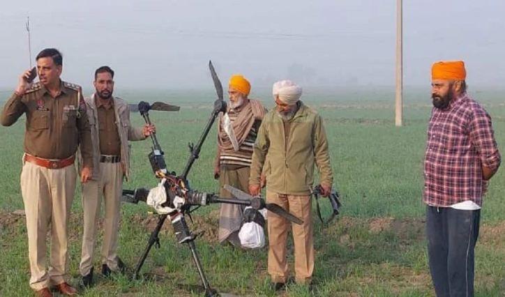 पंजाब: फिरोजपुर में दो किलोग्राम हेरोइन सहित ड्रोन बरामद