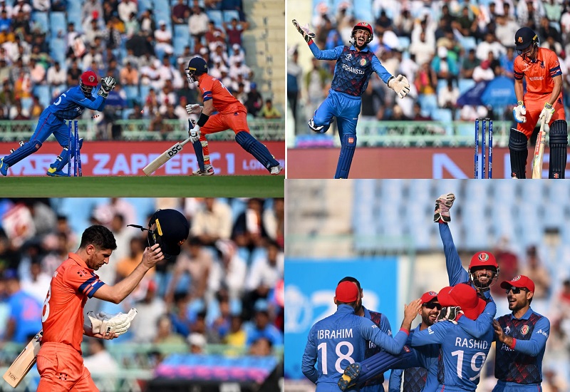 AFG vs NED World cup 2023 : मोहम्मद नबी की घातक गेंदबाजी, नीदरलैंड्स ने अफगानिस्तान को दिया 180 रनों का लक्ष्य 