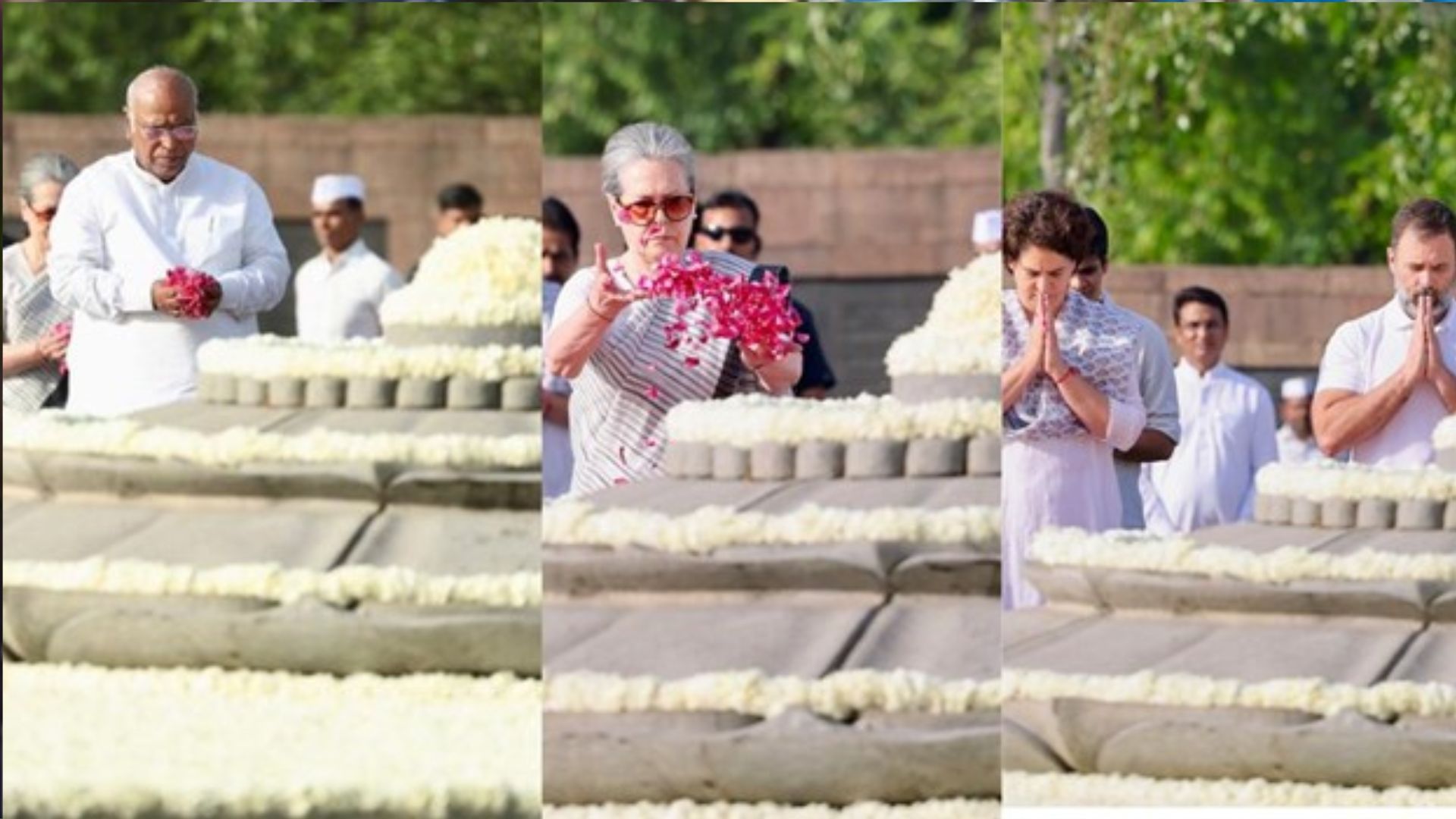 सोनिया, खरगे, राहुल और कई कांग्रेस नेताओं ने राजीव गांधी की पुण्यतिथि पर उन्हें  दी श्रद्धांजलि