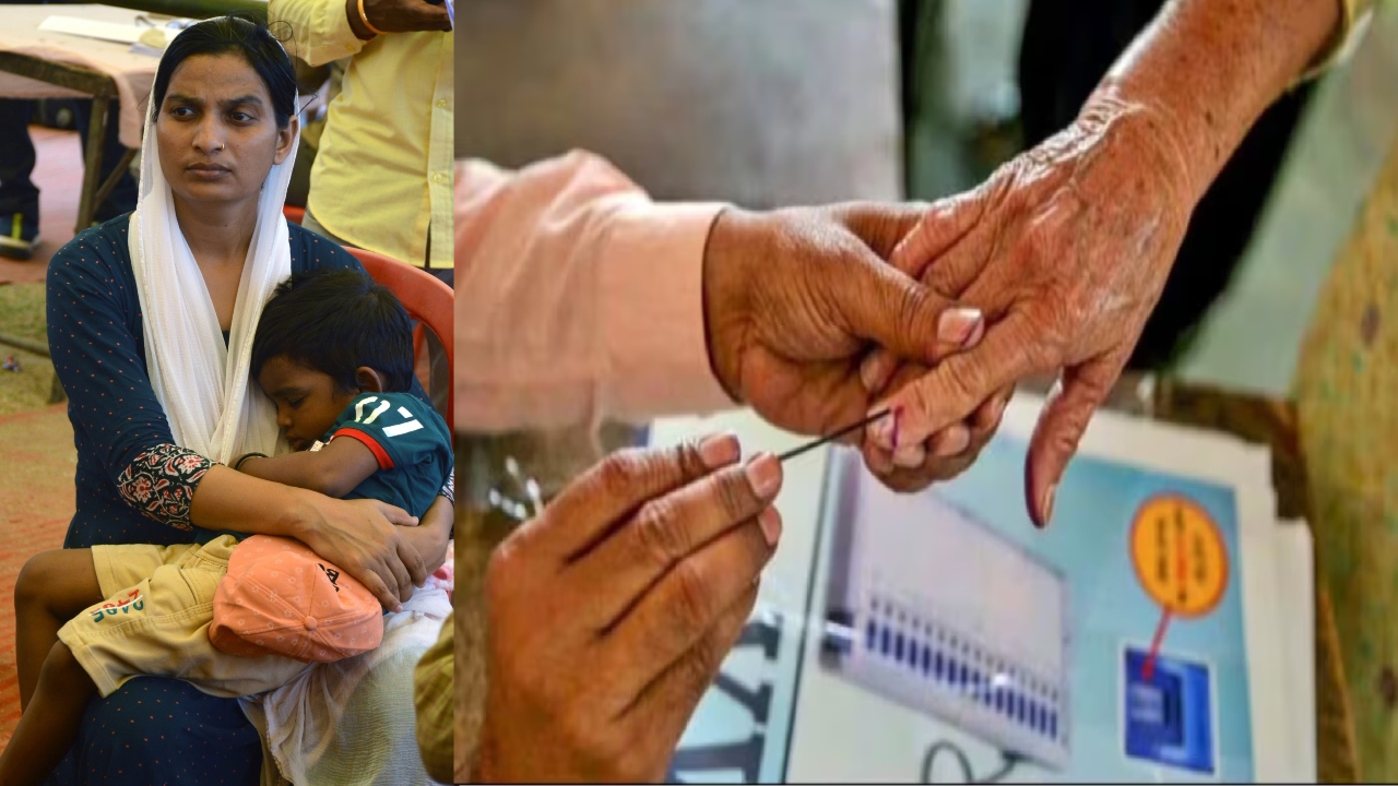 अयोध्या : भीषण गर्मी से परेशान रहे मतदानकर्मी, बच्चों के साथ मतदान कराने निकली महिलाएं