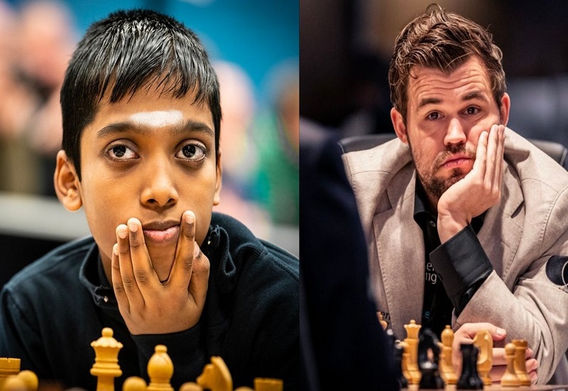 भारतीय ग्रैंडमास्टर आर प्रज्ञानानंदा ने रचा इतिहास, वर्ल्ड नंबर-1 Magnus Carlsen को क्लासिकल चेस में हराया