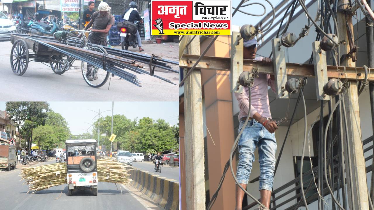 2 June Special: दो जून की रोटी के लिये जद्दोजहद, तपती दोपहरी में शहर की सड़कों पर कुछ ऐसा दिखा लोगों का संघर्ष