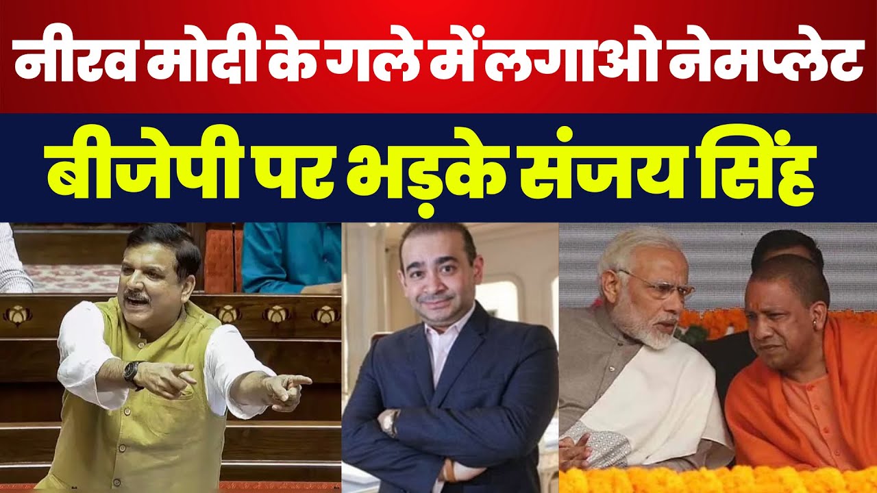 Sansad में फायर हुए AAP MP Sanjay Singh | Nirav Modi के गले में टांगो Nameplate | Parliament Debate