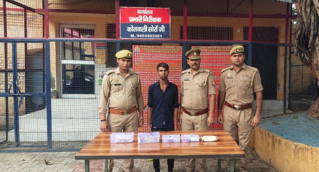 कासगंज: चोरी की तीन घटनाओं का पुलिस ने किया खुलासा, एक आरोपी गिरफ्तार 