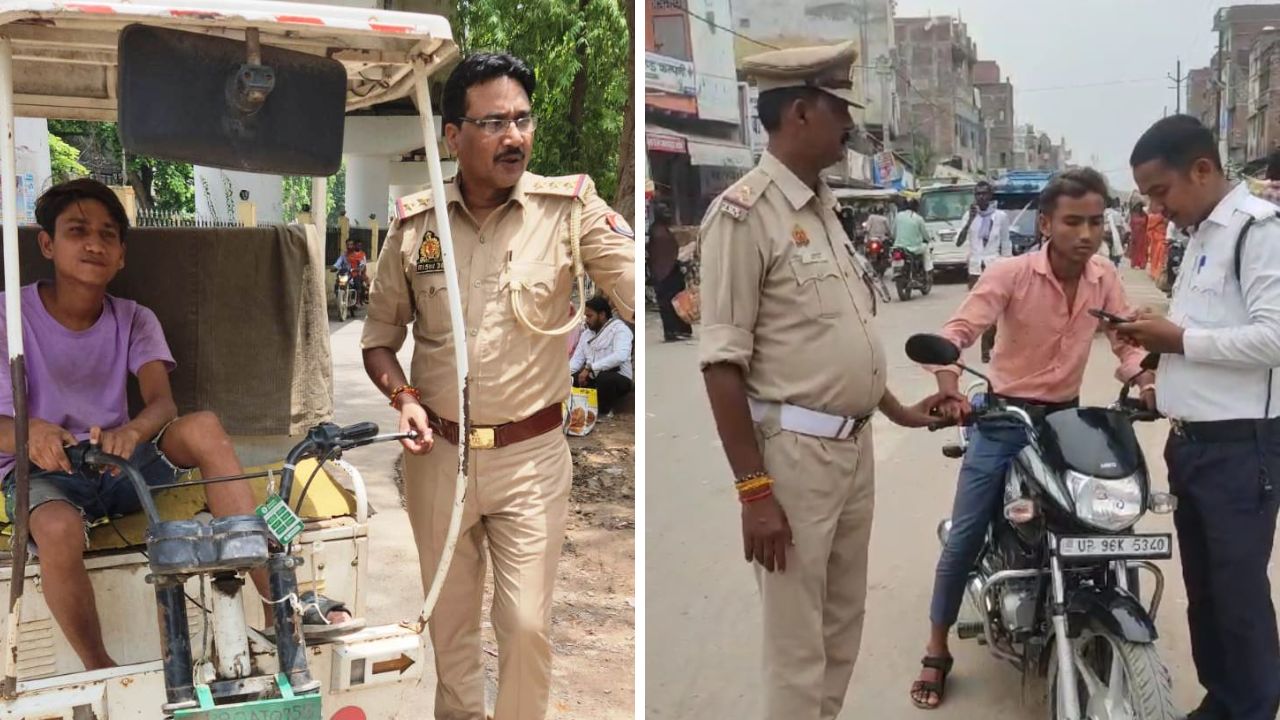 Banda: वाहन चलाते पकड़े गए 82 नाबालिगों का पुलिस ने काटा चालान; नाबालिगों के अभिभावकों को दी गई सख्त चेतावनी