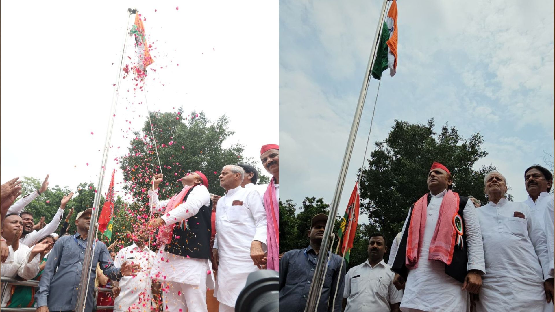 स्वतंत्रता दिवस पर अखिलेश यादव ने फहराया तिरंगा...कई युवाओं को किया सम्मानित, भाजपा सरकार पर साधा निशाना 