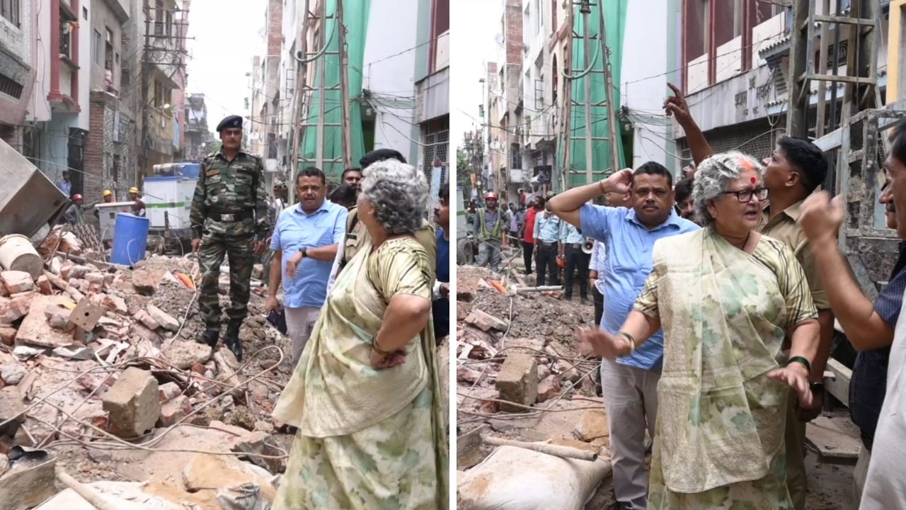 कानपुर में हरबंश मोहाल की धसक रही जमीन, डर से सड़क पर निवासी गुजार रहे रातें, महापौर ने मेट्रो के अधिकारियों को फटकारा