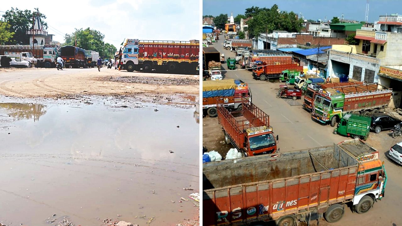 Kanpur: अमृत विचार पड़ताल: ट्रांसपोर्ट नगर बना तालाब, कारोबार चौपट, ट्रांसपोर्टर पस्त