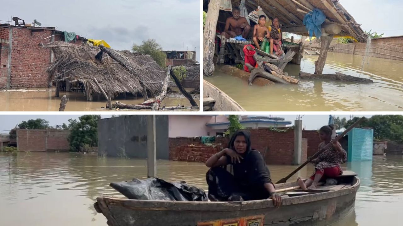 लखीमपुर खीरी: बाढ़ हुई विकराल: पलिया व भारत-नेपाल सीमा के सैकड़ों गांव बने टापू, लंच पैकेट पहुंचाने में जुटा तहसील प्रशासन