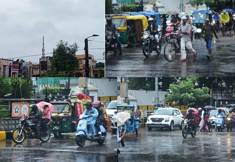 मुरादाबाद : भादो में झूम कर बरस रहे बदरा, तापमान में कमी