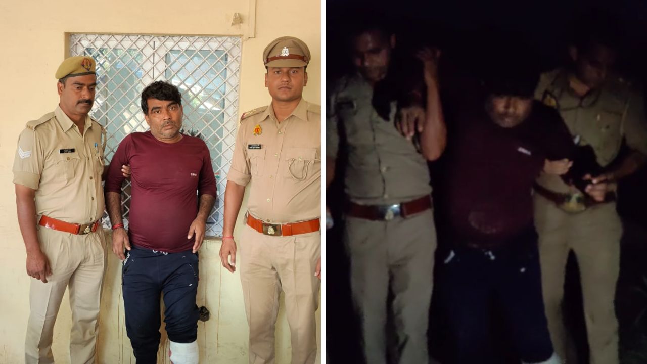 कानपुर में पुलिस की हत्यारोपी से मुठभेड़: पैर में लगी गोली...गिरफ्तार, नाबालिग की अपहरण कर की थी हत्या, 25 हजार का था इनाम