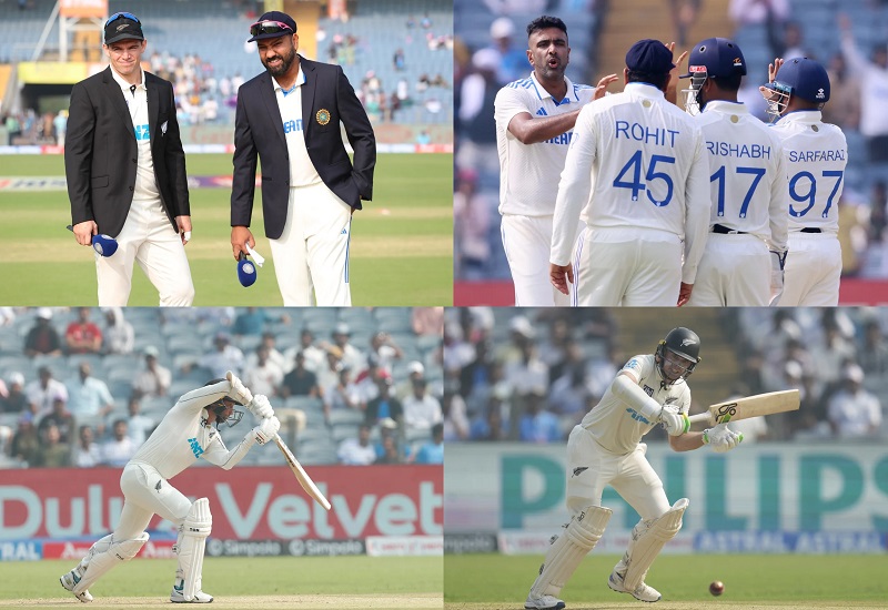 IND vs NZ 2nd Test : न्यूजीलैंड की आधी टीम आउट, चाय के विश्राम तक पांच विकेट पर 201 रन बनाए 