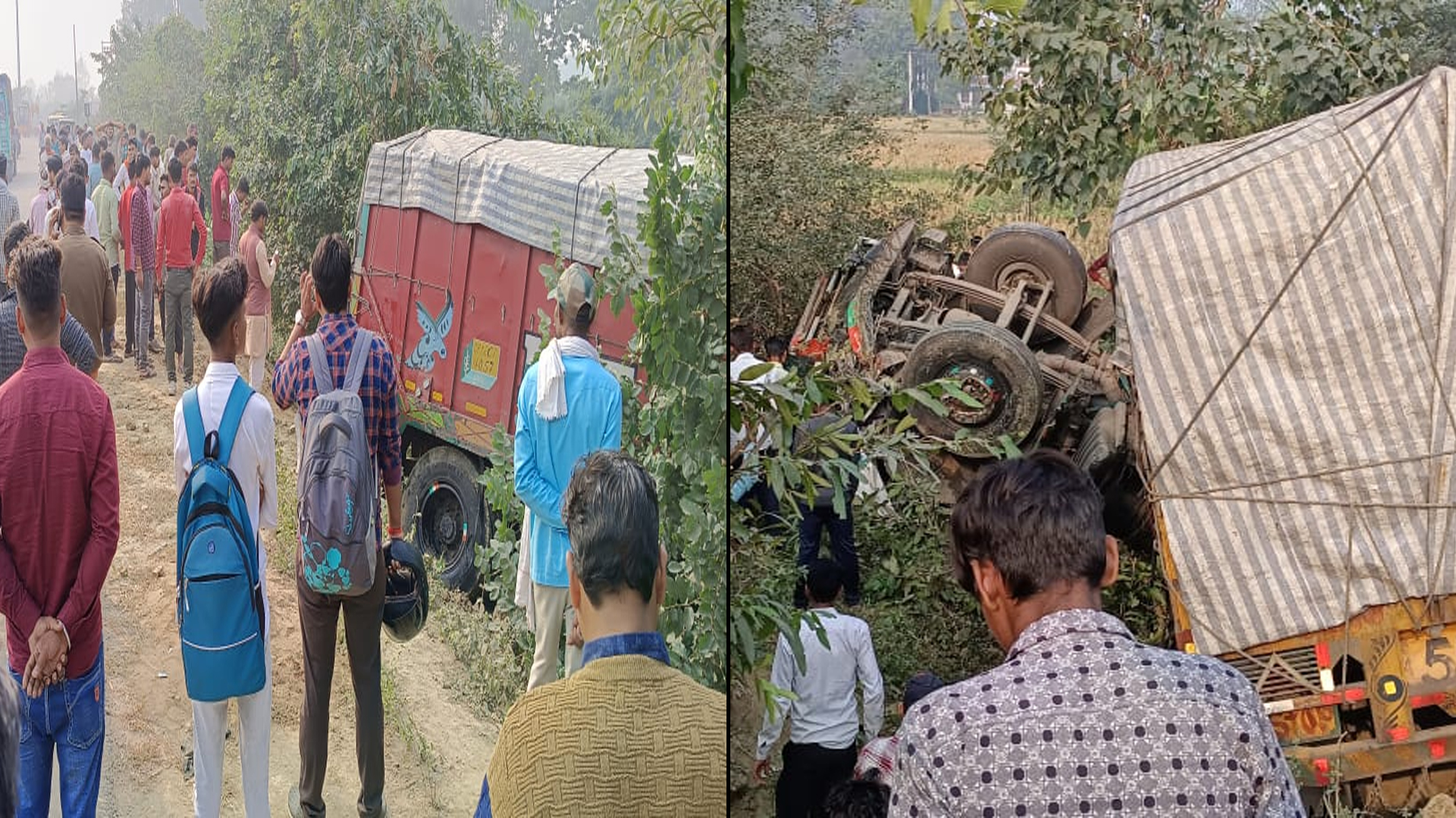 लखीमपुर खीरी: ट्रक और ट्रैक्टर-ट्राली की जोरदार भिड़ंत में ट्रक चालक समेत दो की मौत