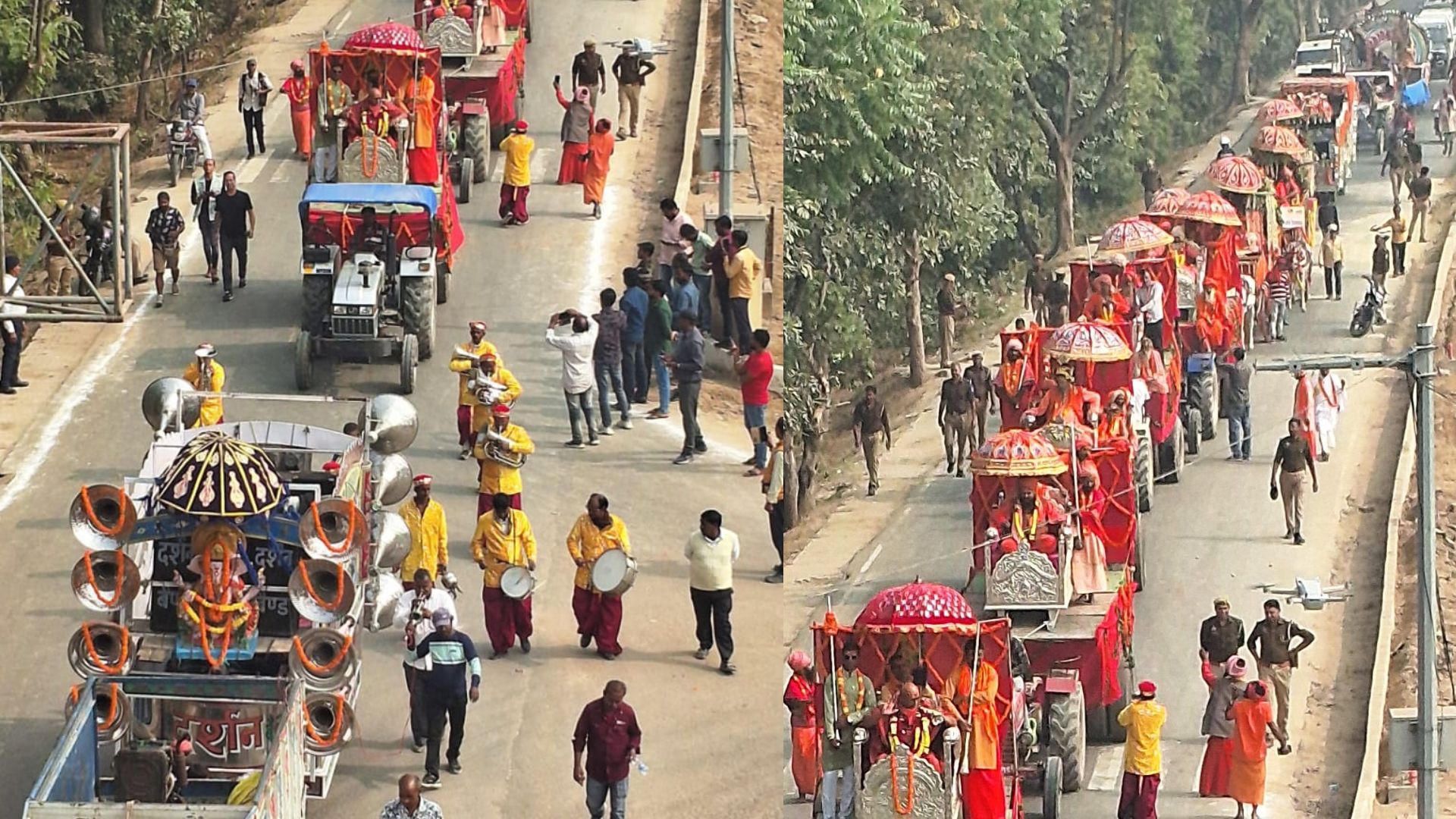 प्रयागराज: श्री पंच दशनाम आवाहन अखाड़ा ने भी धूमधाम से किया नगर प्रवेश 