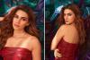 Kriti Sanon Photos : रेड वाइन शॉर्ट ड्रेस में कृति सेनन ने फ्लॉन्ट किया कर्वी फिगर, अदाओं पर मर मिटे फैंस