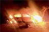 गौतम बुद्ध नगर में पेड़ से टकराकर  Mercedes Car में लगी आग, चालक की जलकर मौत