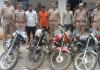 संभल: चोरी की पांच बाइक बरामद; ईंट भट्टे के अंदर रखीं थी, चार आरोपी गिरफ्तार