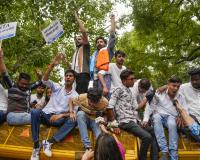 नीट-यूजी और यूजीसी-नेट विवाद: कांग्रेस की छात्र शाखा एनएसयूआई का जंतर मंतर पर विरोध प्रदर्शन 