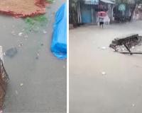 हरदोई में सुबह से लगातार हो रही बारिश, पूरे शहर में भरा पानी-गलियां उफनाईं, सड़कों पर हुआ जलभराव 