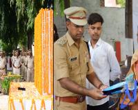 लखीमपुर खीरी : पुलिस स्मृति दिवस पर अमर शहीदों को श्रद्धांजलि, शहीदों के परिजनों को किया सम्मानित