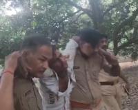 उन्नाव में गोतस्कर की पुलिस से मुठभेड़...गिरफ्तार: फायर झोंककर भागने लगा, तमंचा, कारतूस व छुरी बरामद