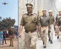 बदायूं : पुलिस रही अलर्ट, संवेदनशील क्षेत्रों में ड्रोन से की गई निगरानी