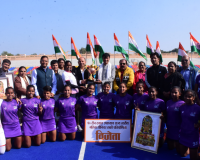 Hockey Competition: रूबी, खुशी और पीतांबरी के गोल से लखनऊ बना चैंपियन, फाइनल में अयोध्या मंडल को 3-0 से हराया