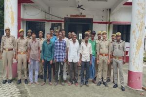 बहराइच: नौ वारंटियों को पुलिस ने गिरफ्तार कर भेजा जेल