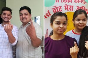 Lok Sabha Election 2024: पहली बार वोट डालने के बाद युवाओं के चेहरे में दिखी खुशी, सेल्फी खींचकर दोस्तों को किया शेयर