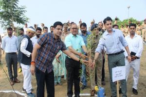 रामपुर : नोडल अधिकारी ने गांधी समाधि परिसर में किया पौधरोपण