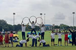 Auraiya News: गेल डीएवी में क्लस्टर स्तर खेल कूद 2024 का रंगारंग आगाज...खिलाड़ियों ने खेल भावना से खेलने की ली शपथ 