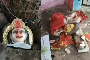 लखनऊ के बाद अब हरदोई में अराजक तत्वों ने प्राचीन मंदिर में घुसकर तोड़ी मां की प्रतिमा