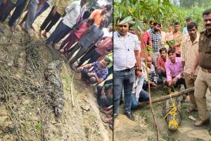 बरेली: एक महीने से फैली थी दहशत...ग्रामीणों ने खुद ही पकड़ लिया तालाब से मगरमच्छ