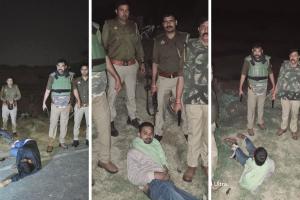 Etawah में दो इनामी समेत तीन हिस्ट्रीशीटरों की पुलिस से मुठभेड़; दो बदमाशों को लगी गोली, तीनों आरोपी गिरफ्तार, थाना प्रभारी भी हुए घायल