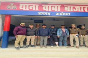 अयोध्या: पिस्टल छीन हिरासत से भाग रहा गो तस्कर पुलिस की गोली से घायल